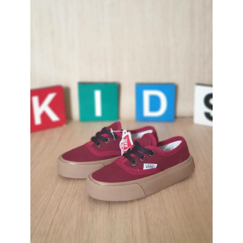 sepatu anak laki laki Vans Autentic Maroon Gum