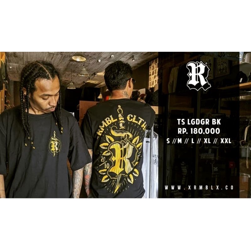 BAJU KAOS TSHIRT RUMBLE LGDGR ORIGINAL BALI