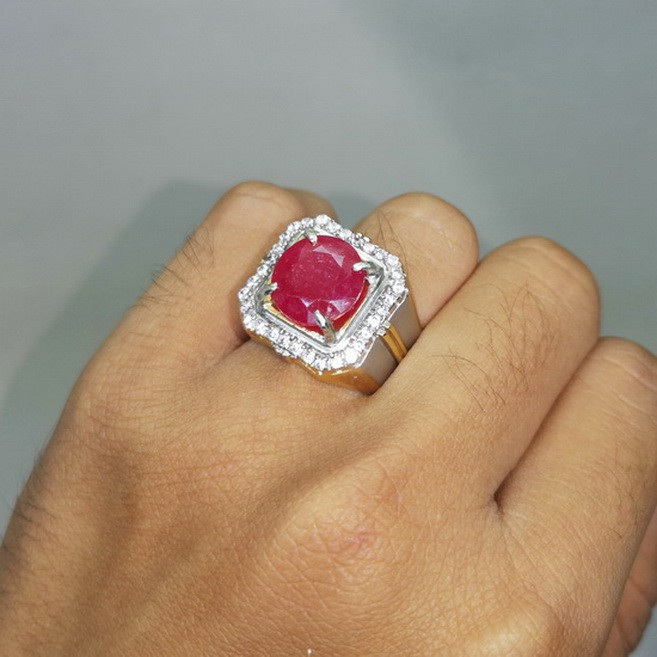 Batu Cincin Natural Ruby Merah Delima Afrika Asli