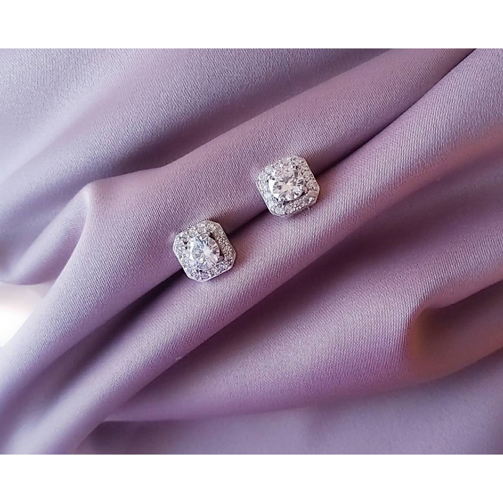 Anting giwang permata zirconia