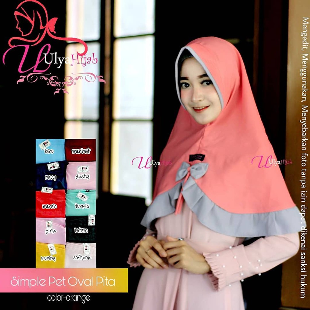 TERMURAH JIlbab Instan Khimar Pet Oval Pita Brand Ori  Ulya HIjab