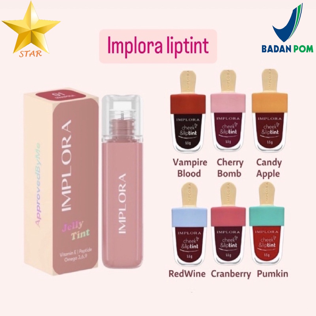 Jual ORIGINAL Implora Cheek & Lip Tint Es Krim Bibir Liptint Jelly