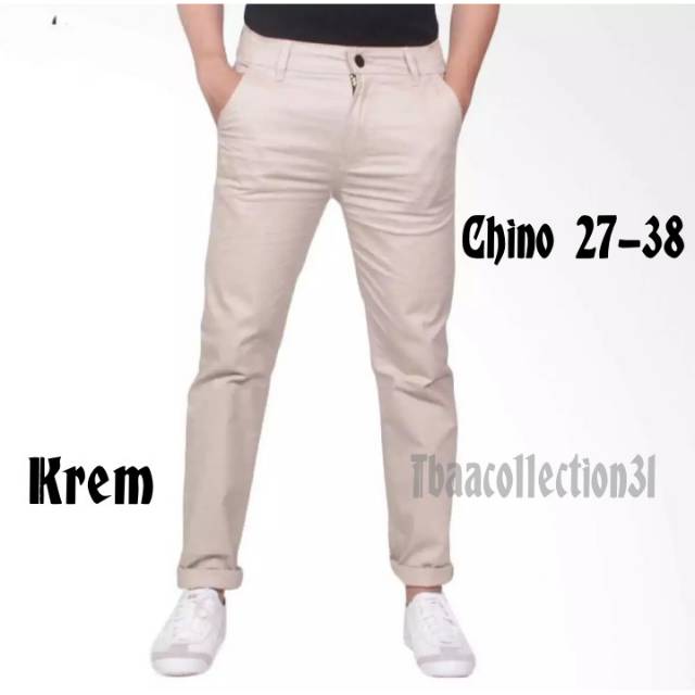 TERMURAH CELANA PANJANG CHINO PRIA QUALITY PREMIUM ORIGINAL BRAND WARNA KREM