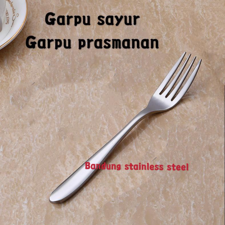 sendok garpu sayur prasmanan stainless steel besar tebal 24cm hotel