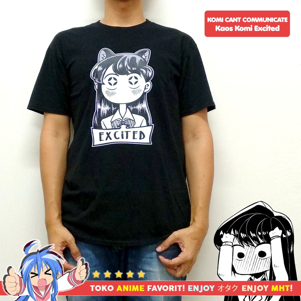 Kaos Anime Komi Cant Communicate - Excited Komi Neko