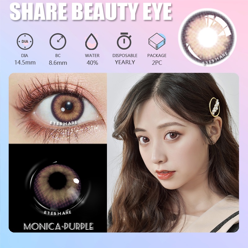 SRS (COD YES) PINK Mistique Softlens Living Color Eyes 14.0mm + Free Soflens Lenscase - Dreamcolor maki BROWN NEW TWINKLE biru