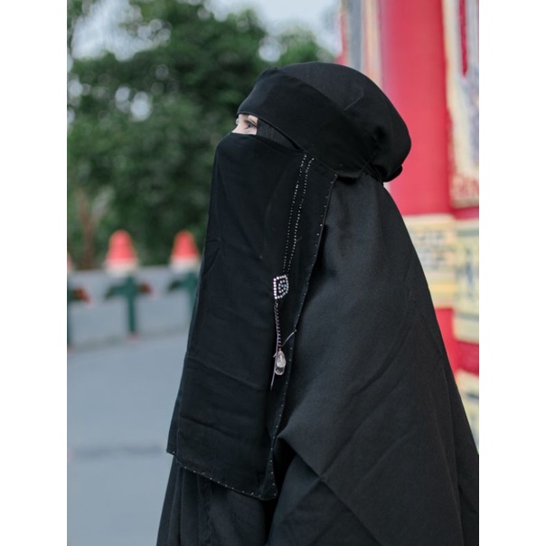 NIQOB- alifah model bandana zulaika bahan jet-black prrmium 100%