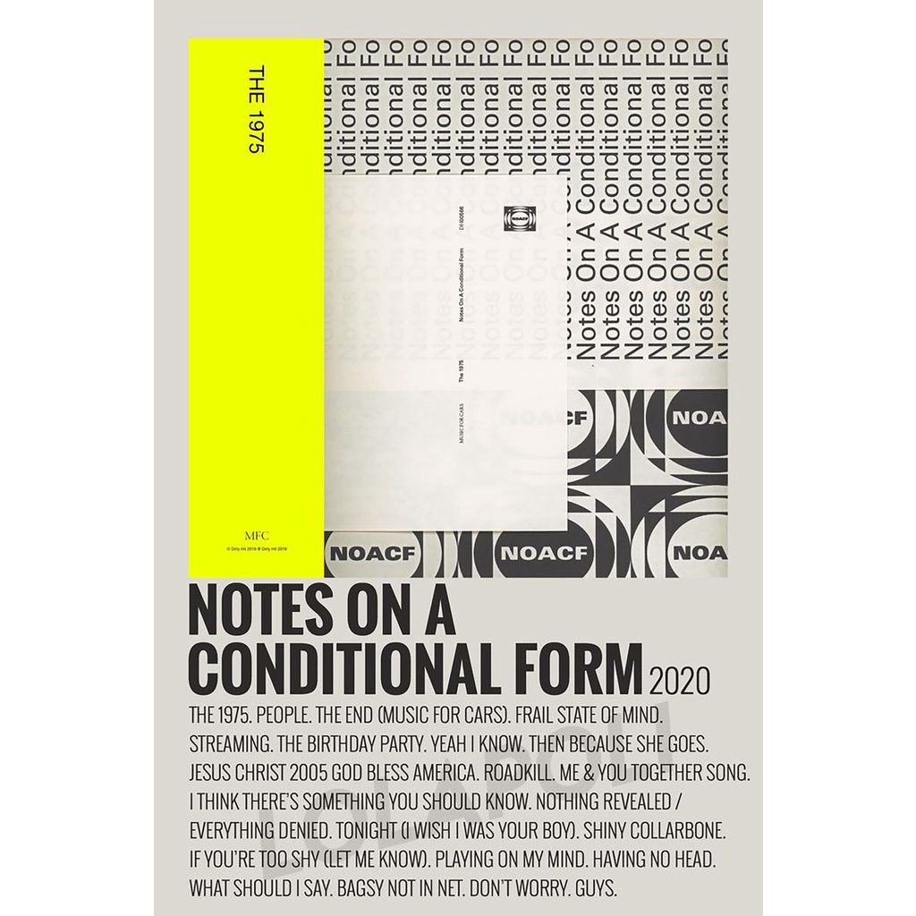 Poster Cover Album Notes on A Conditional Form - The 1975