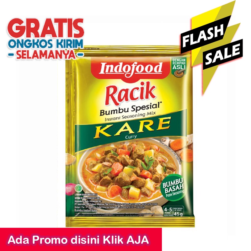 

Indofood Racik Bumbu Spesial Kare 45g Bumbu Masak Instan kare