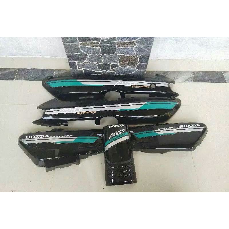 Cover Body honda Astrea Grand Bodi Grand bulus 91 92 hijau silver