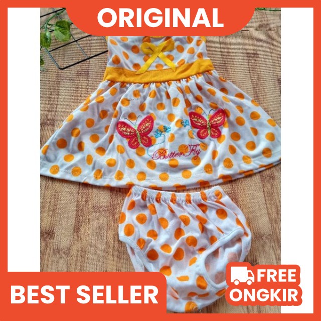 [part 1] Setelan Baju Bayi Perempuan / SETELAN Dress Bayi Usia 3 - 18 Bulan PREMIUM SYIFANA