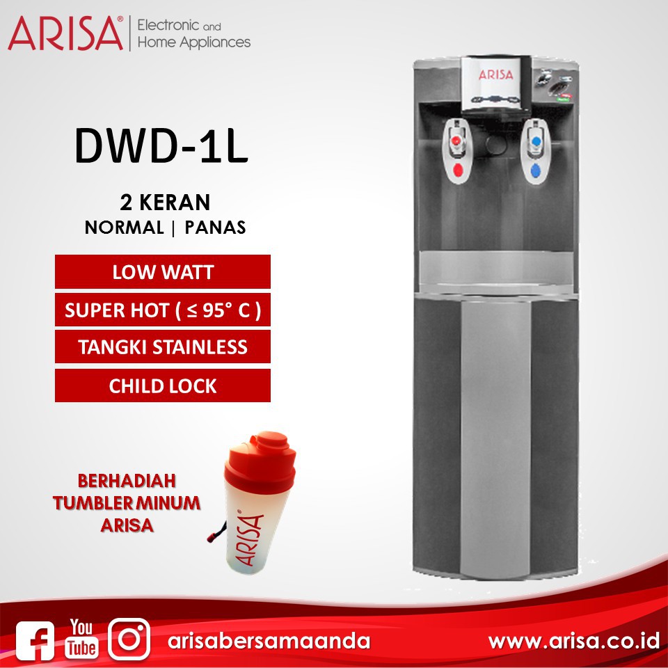 Dispenser ARISA DWD-1L Dispenser Galon Atas