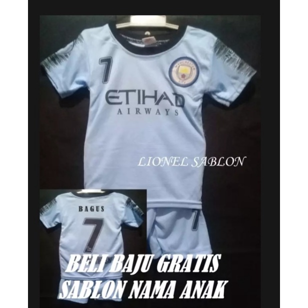 FREE SABLON NAMA / SETELAN BAJU BOLA ANAK