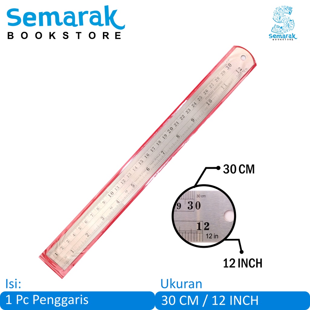 

Trifelo Stainless Steel Ruler Penggaris Besi Anti Patah 30 Cm
