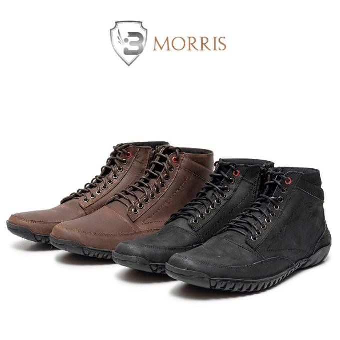 BISA COD Sepatu kulit BAROK ID MODEL ZIPPER MORRIS PALING LAKU