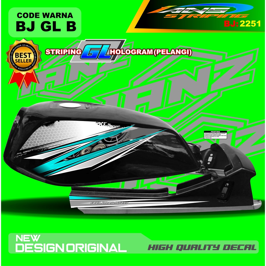 STRIPING GL PRO TERBARU / STIKER MOTOR GL TERMURAH / STRIPING MOTOR GL 100 / STIKER MOTOR