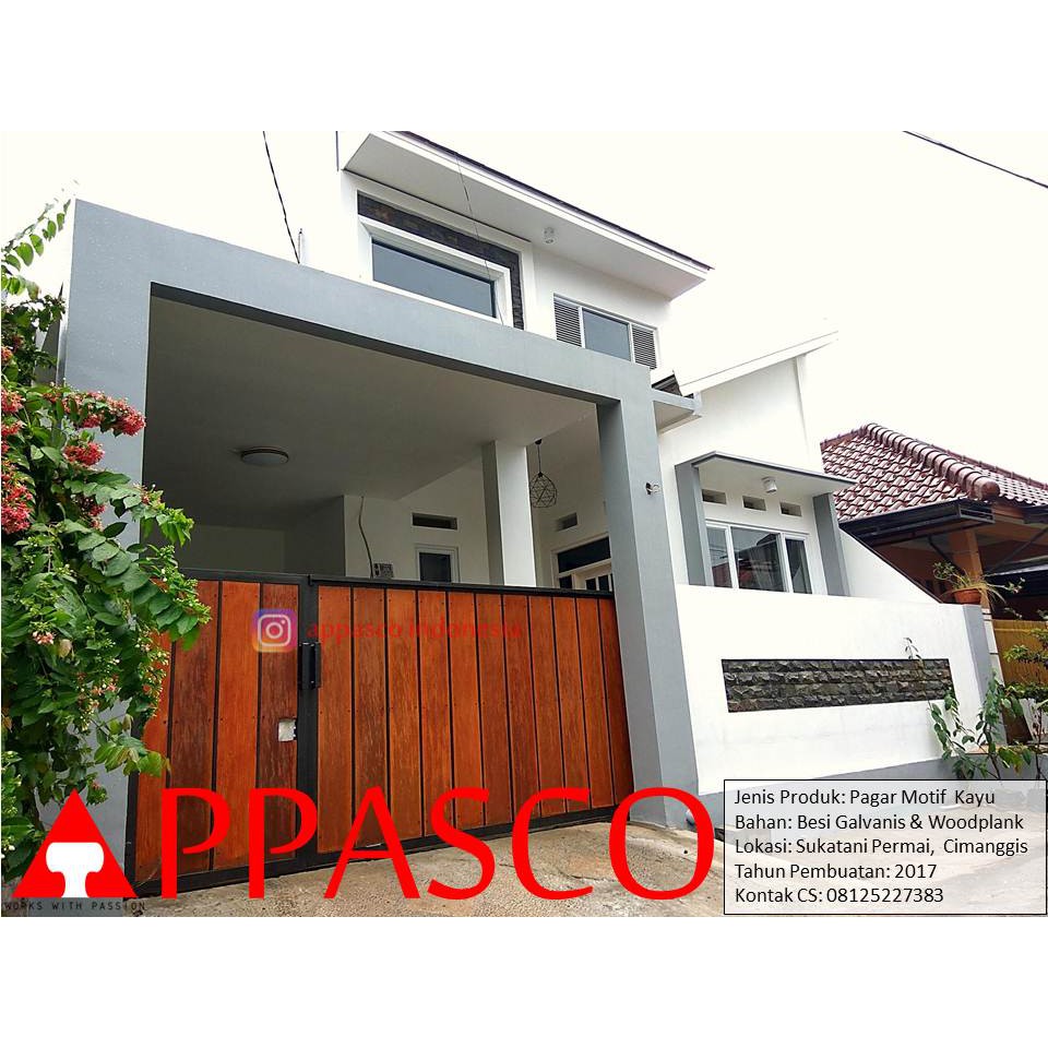  Pagar  Wood Plank Putih  Home Desaign