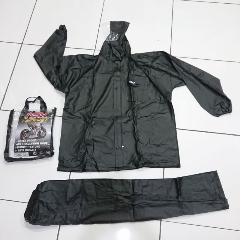 Jas Hujan ASV Original Full Rubber Karet Size L XL XXL XXXL Stelan Jaket Celana Jumbo