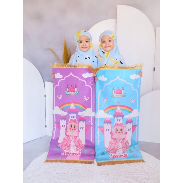 SAJADAH ANAK CUSTOM NAMA IQRO DAN JUZAMMA CUSTOM NAMA