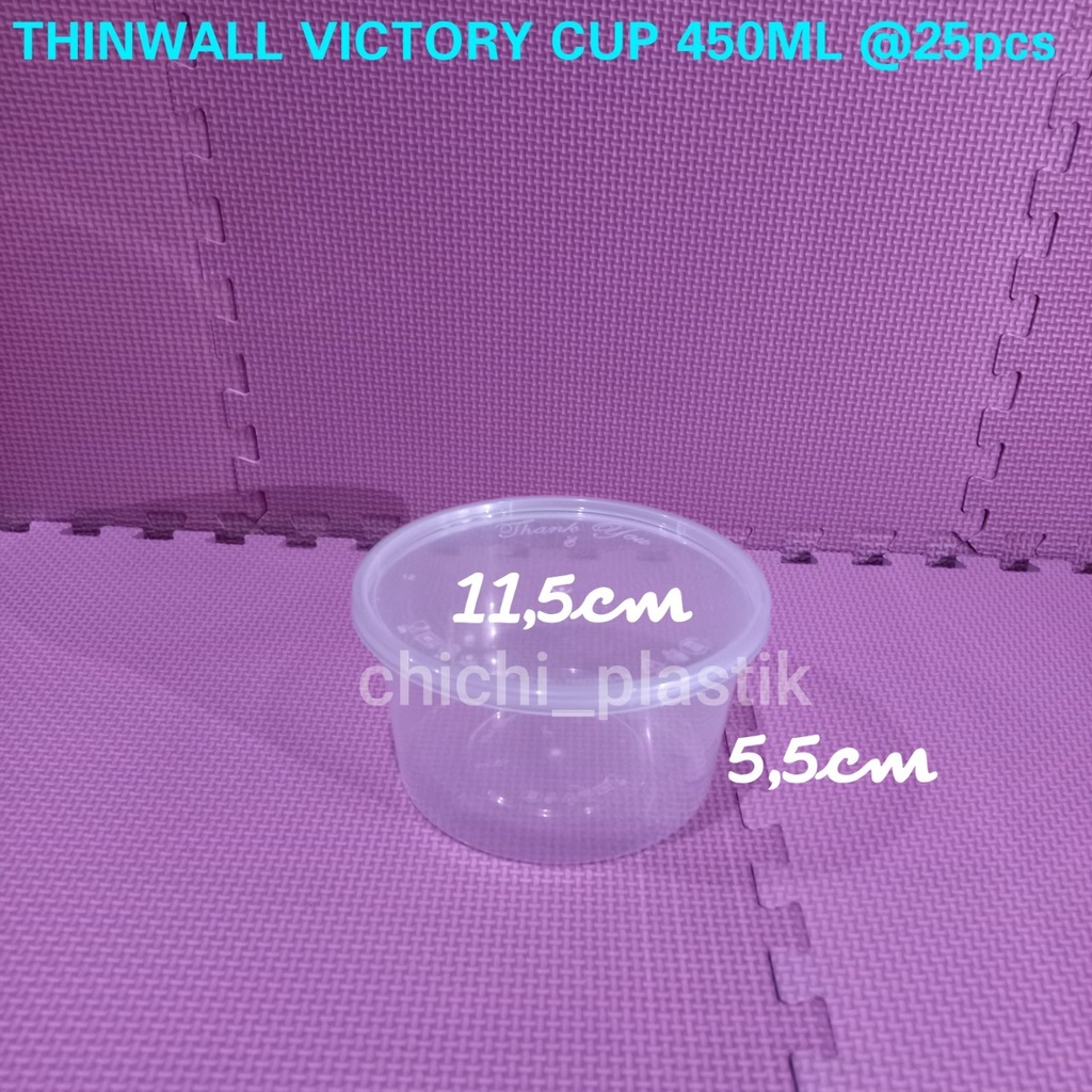 Thinwall food container 450ml victory/ Kotak Makan Bening / Mangkok plastik / Mangkok