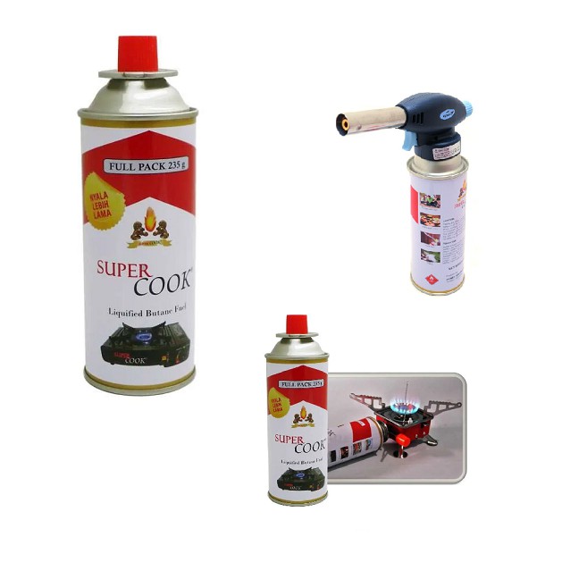 SUPER COOK Tabung Gas Portable Refill / Gas Kaleng / Isi Ulang SuperCook Tabung Gas Torch