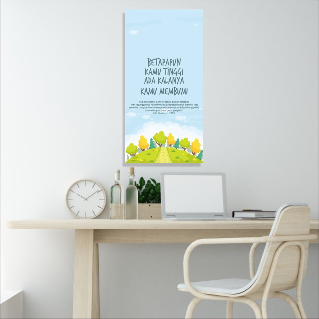 IDE 347- waldecor poster kayu motivasi