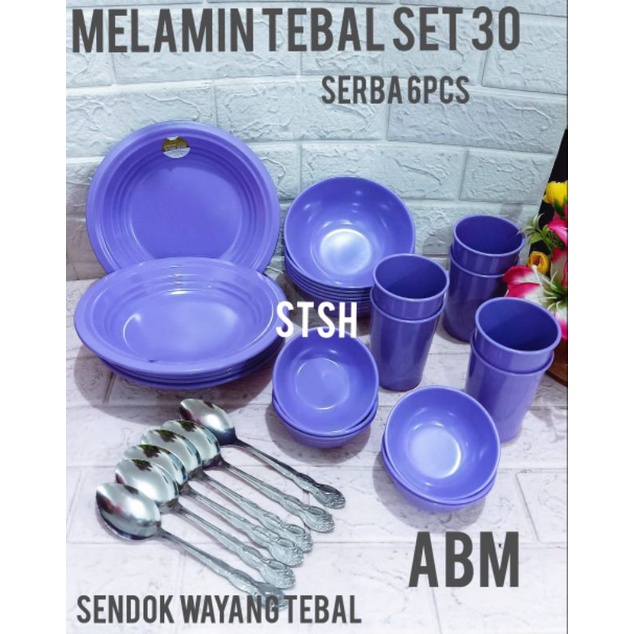 MELAMIN TEBAL SET 30PCS