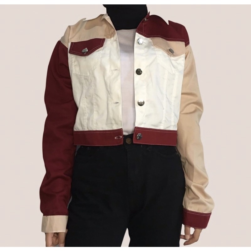 PRELOVED - JAKET TWO TONE ZISALLECTION SIZE XL