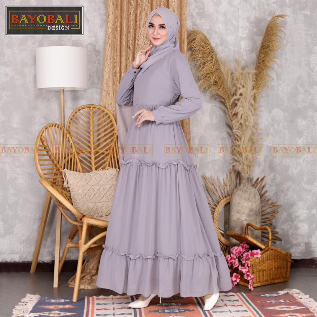 Baju Gamis Wanita Terbaru | Gamis Ceruty Babydoll Jumbo|Fashion Muslim Wanita Termurah |Gamis syari-2