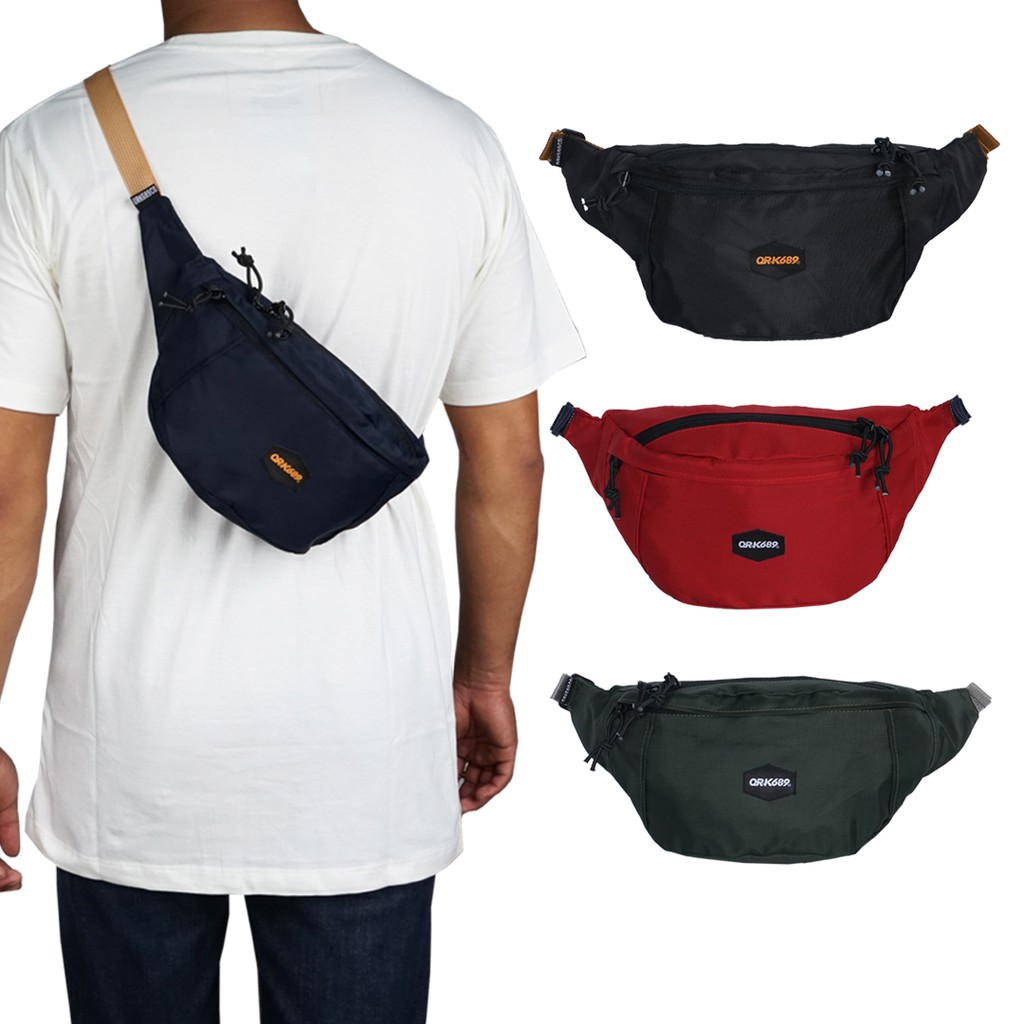 Tas Waistbag Pria Selempang Distro Ork689 Wp Eclat Red