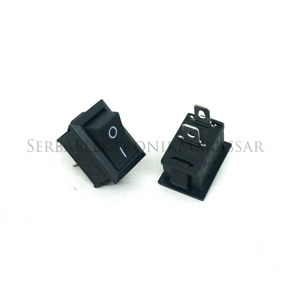 Saklar On Off 2pin Kecil Rocker Switch Tanpa Lampu 2 Kaki Segi Kecil