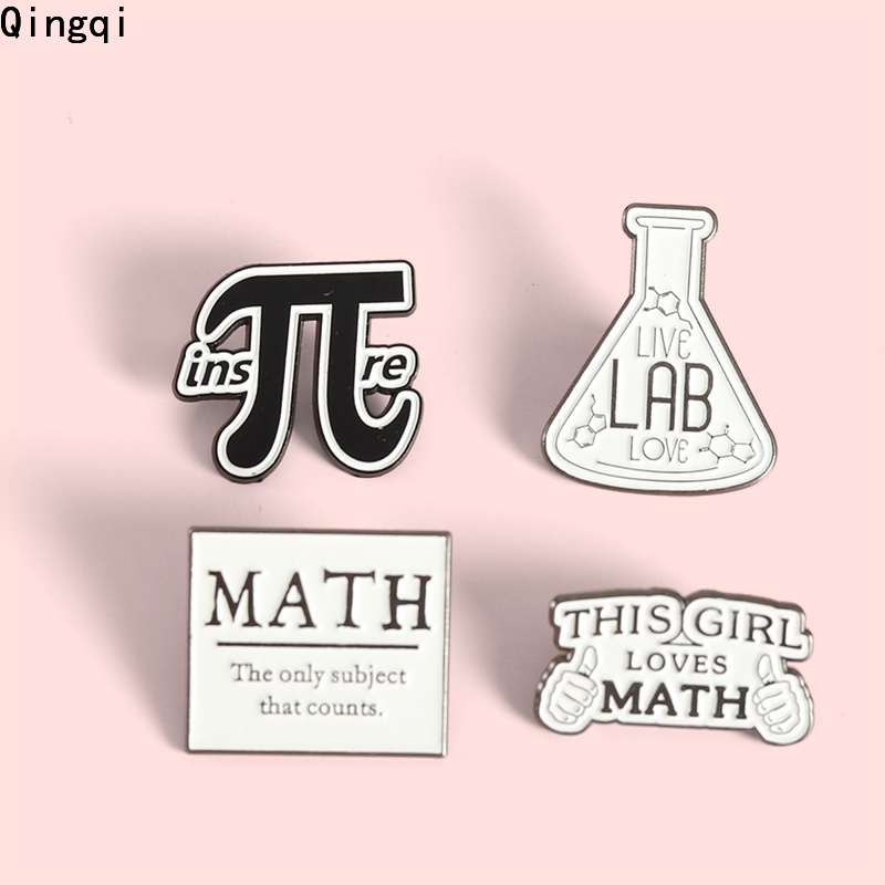 Bros Pin Enamel Desain Kartun Lab Matematika Untuk Hadiah