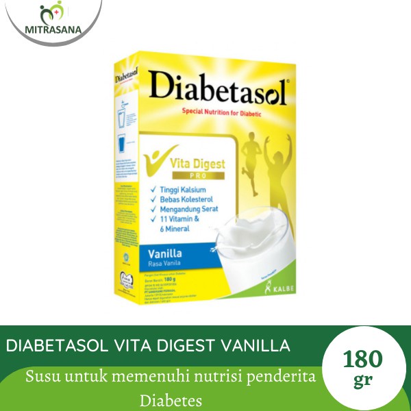 

Diabetasol Vita Digest Vanilla/Coklat/Cappucino 180gr