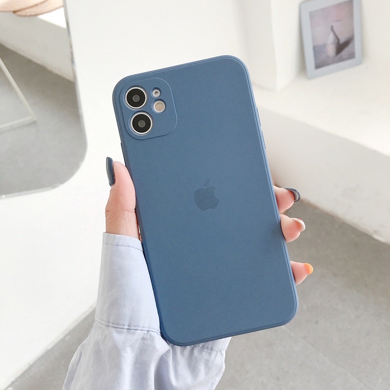 CASE IPHONE SOFT MATTE A CAMERA FULL COVER 6 6s 6+ 6s+ 7 7+ 8 8+ X Xs Xr Xsmax 11 11pro 11 promax-Gray