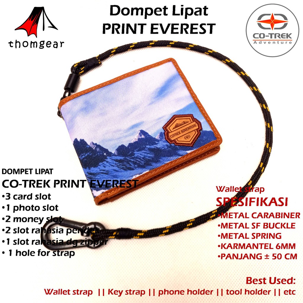 Thomgear Dompet Cotrek Co-Trek Adventure Dompet Print Forest Dan Everest Thomgear Probolinggo Paiton