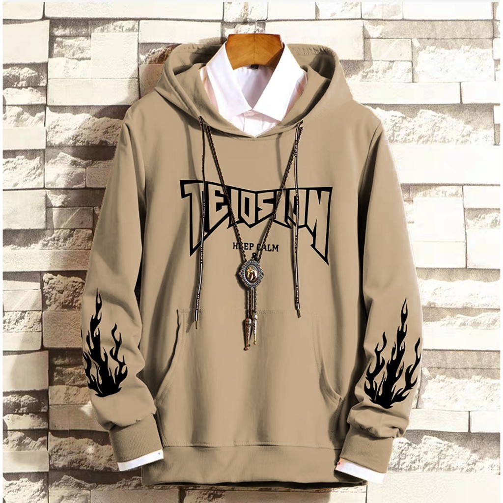 Hoodie Pria / Hodie Pria  / Jaket Pria / Sweater Hoodie Telosion Bahan Fleece UK L-XL