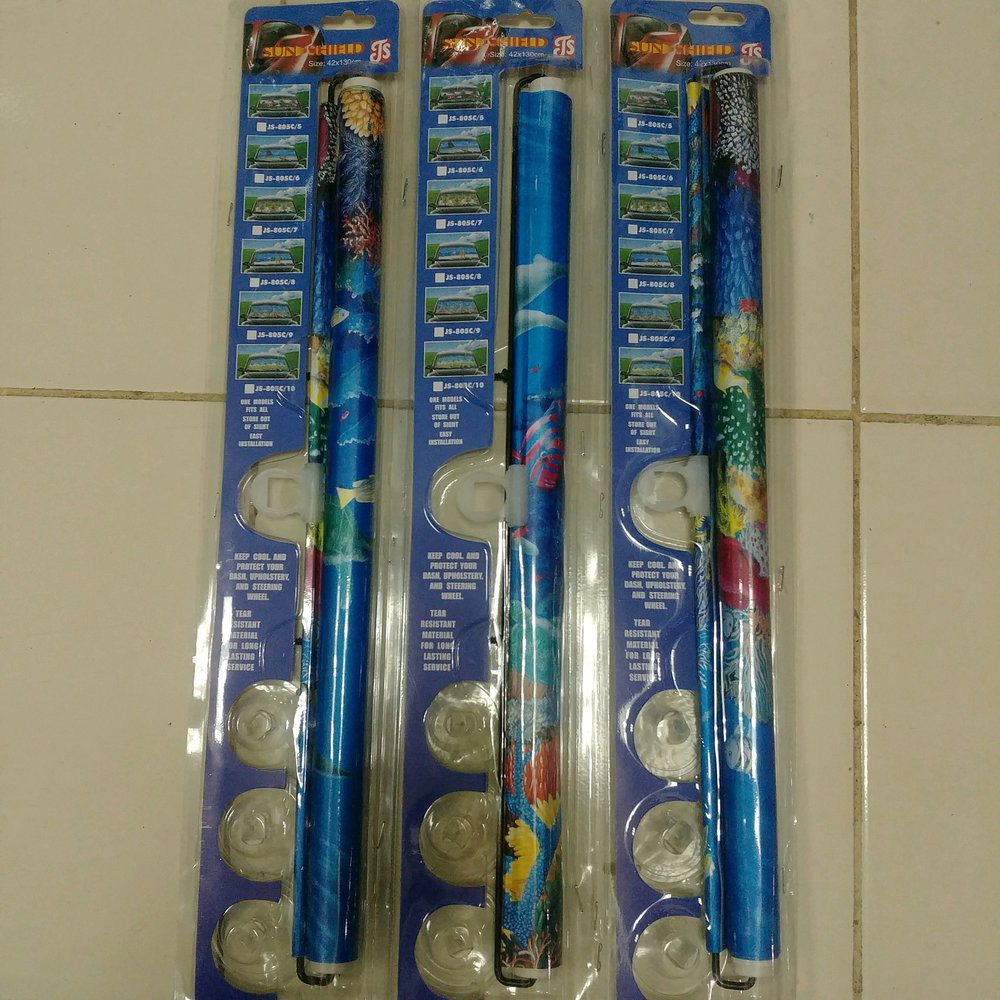 krey SUN SHADE shield pelindung PENAHAN PANAS MATAHARI kaca depan mobil UNIVERSAL MODEL TARIK