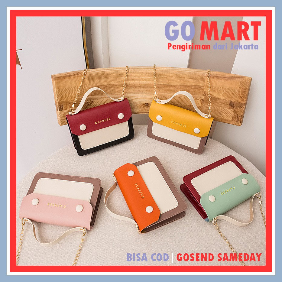 Tas Selempang Wanita Import Bahan Kulit PU Kombinasi Warna - Tas Fashion Wanita Korea Terbaru [SL23]