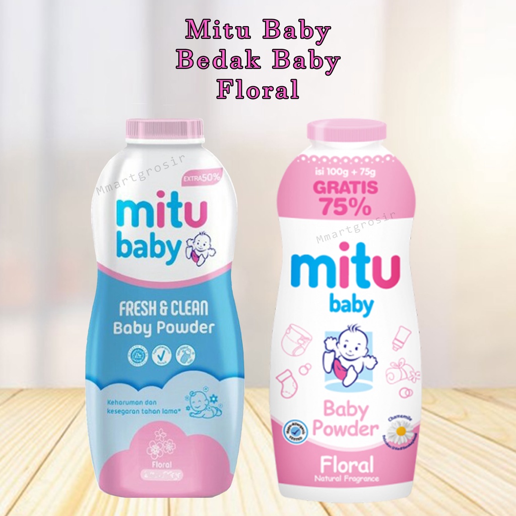 BEDAK MITU BABY FLORAL BABY POWDER