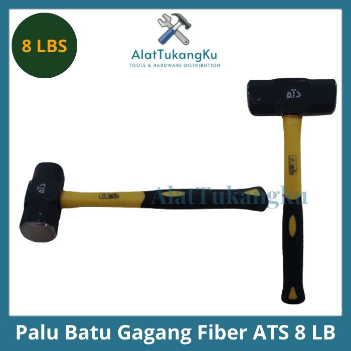 ATS Palu Batu Gagang Fiber 8 LB / Palu Bodem Martil Tembok Beton / Palu Bogem 8 LBS
