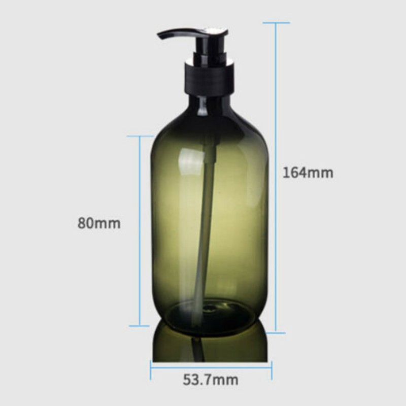 300/500ml Flip /Pressed Hard Plastic Bottle / Shower Gel Lotion Large Capacity Shampoo Bottles /Soap Foam Pumping Dispenser Bottle / Portable Travel Brown Olive Green Bottle / Refillable Container