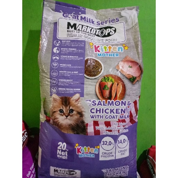 Markotops Kitten Salmon 20kg/Markotop Kitten Salmon 20kg/Markotop Kitten Salmon 20 kg (KHUSUS GRAB EXPRESS INSTANT)