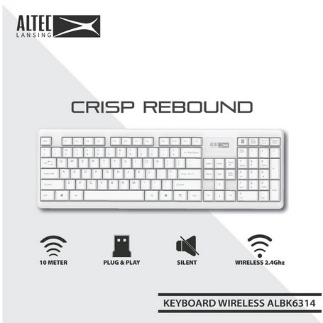 ITSTORE Keyboard Wireless Altec Lansing ALBK6314 Murah Gransi Resmi 1 Tahun