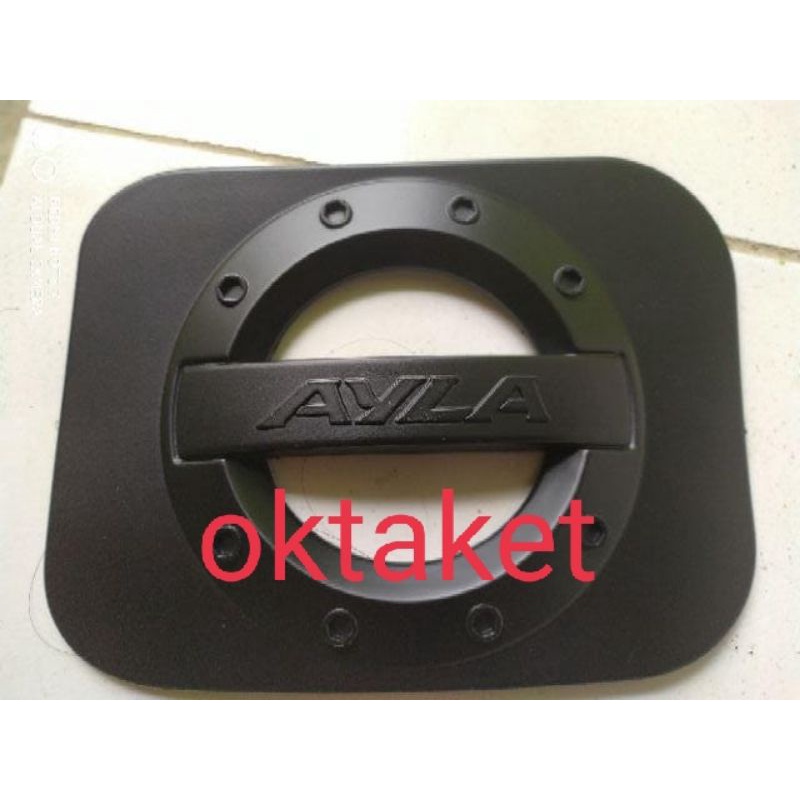 Tank cover/ tutup tangki mobil Ayla model sporty hitam