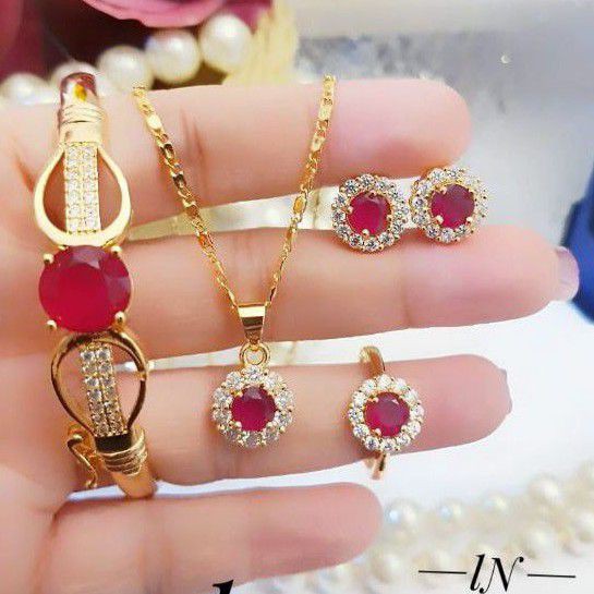 Xuping Set Perhiasan cantik mata merah 412S