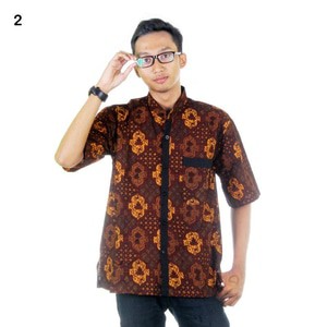 Baju Koko Batik Sogan | Batik Kerja Pria Raharjo - Motif 2