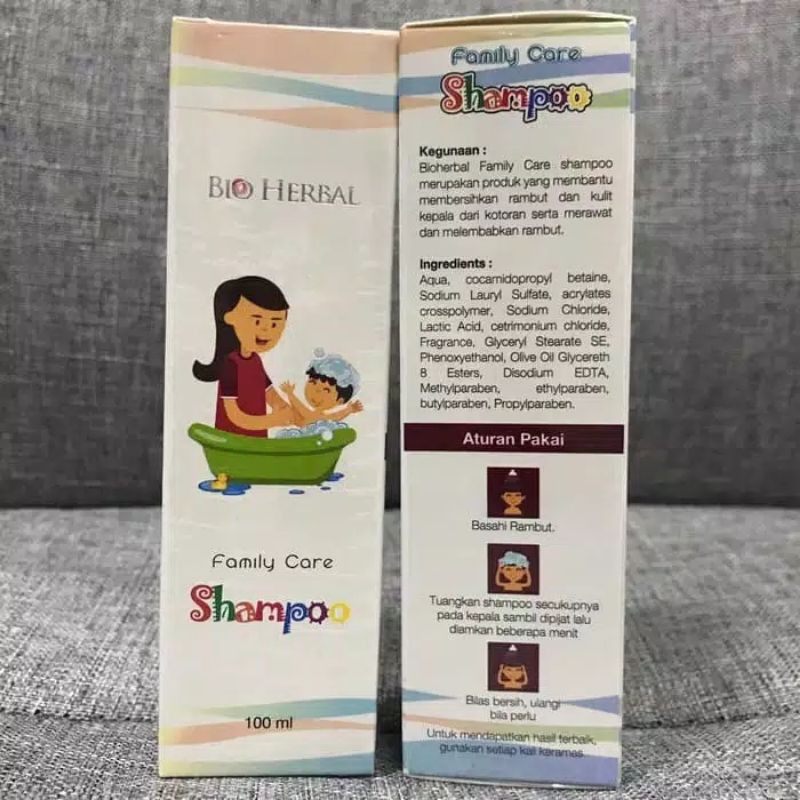 SHAMPO KUTU RAMBUT ANAK AMPUH BIO HERBAL FAMILY CARE 100ML PENGHILANG KUTU PERAWATAN RAMBUT