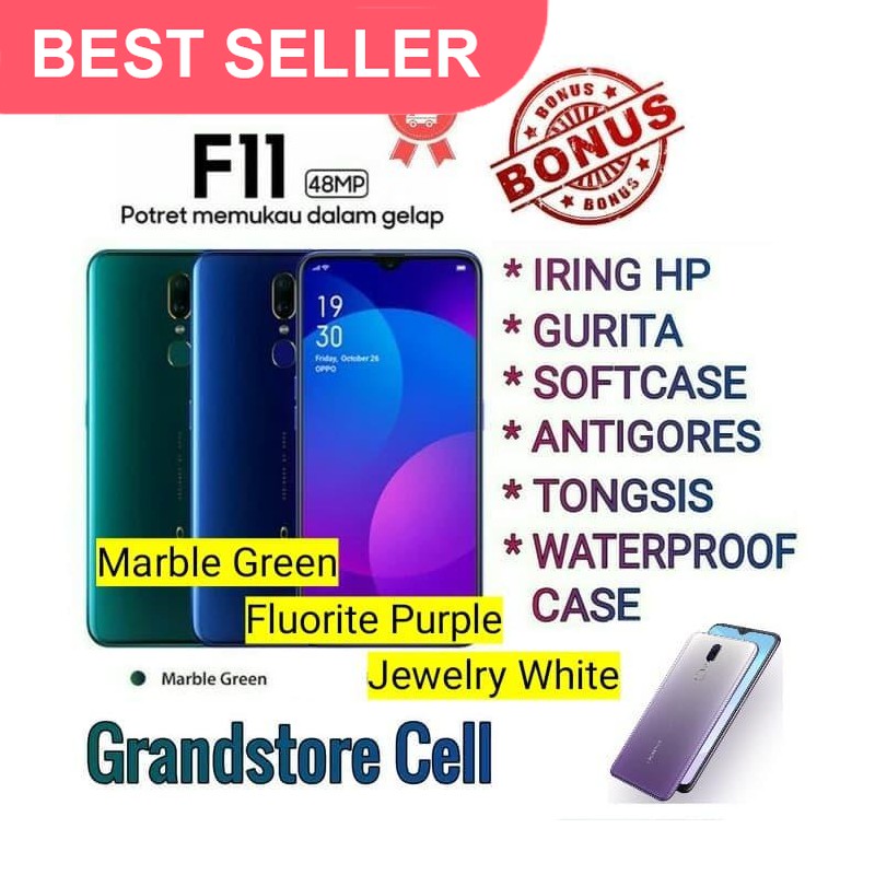 FORSALE OPPO F11 RAM 4/128 GARANSI RESMI OPPO INDONESIA - Ungu TERMURAH