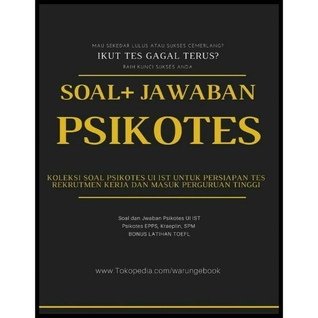 Ebook Soal Psikotes UIIST 2018 Dan Bonus Toefl Shopee