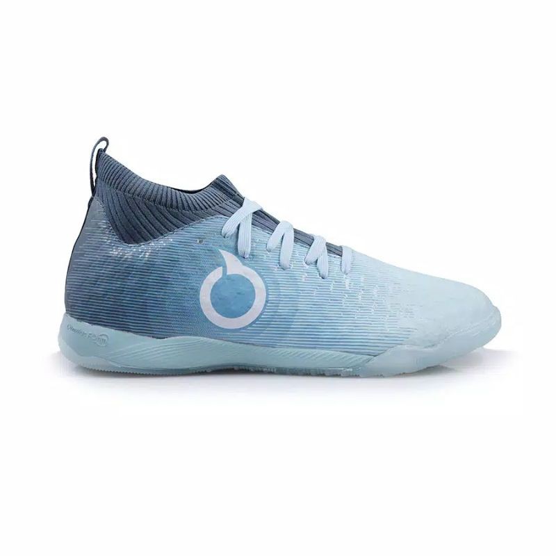 Ortuseight sepatu futsal catalyst mercury in cloud blue midnight blue white